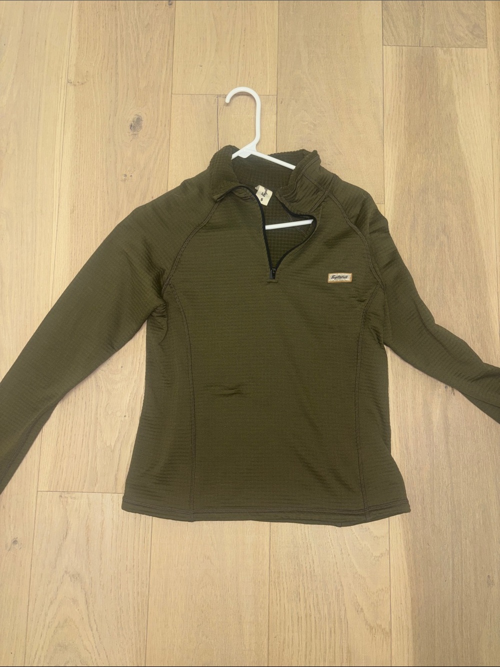 Fayettechill Olive Green Women’s Half-Zip Pullover — Size Small
